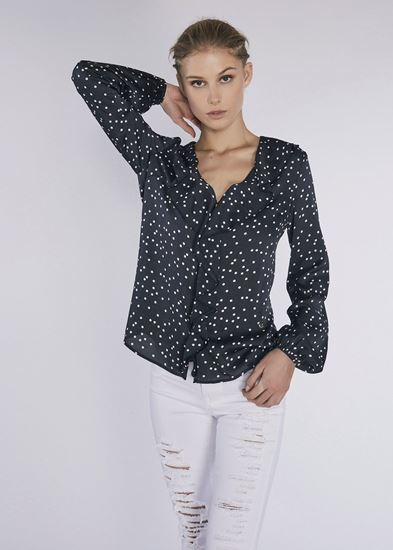 Immagine di Camicia m.l  a pois con rouches donna Gaudì art.  811BD45008