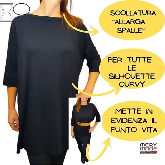 Immagine di T-shirt donna manica al gomito maxi art. 1682