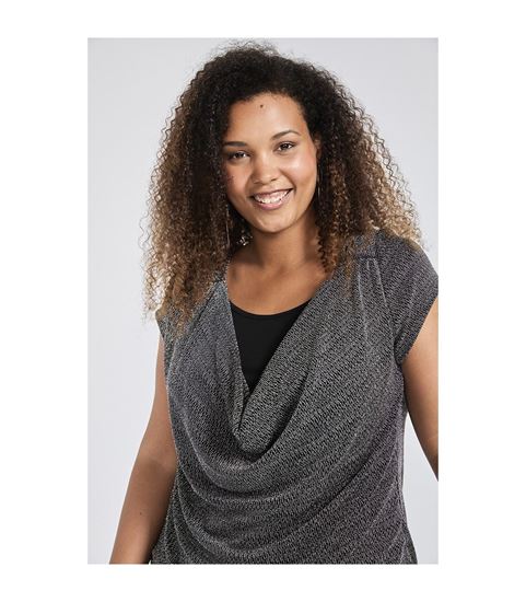 Immagine di Top drappeggiato effetto lucido donna  SPG woman art.21566