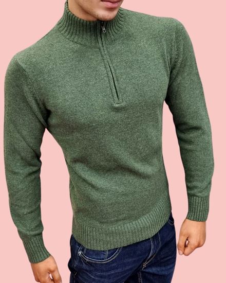 Immagine di Maglia uomo lupetto zip lana art.6108222