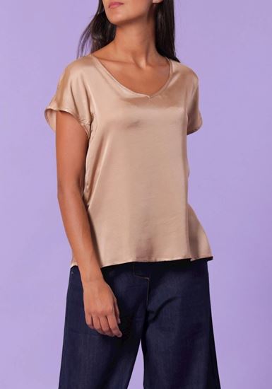 Immagine di Blusa donna mimi muà manica corta scollo V art. ARAG-1483