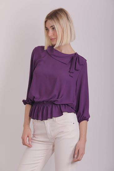 Immagine di MImi Mua art: FFAH-1565 - BLUSA CON FIOCCO LATERALE