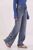Immagine di mimi mua  art. ZDAI-2655 - JEANS MARINE CON CUORE STRASS
