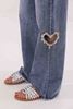 Immagine di mimi mua  art. ZDAI-2655 - JEANS MARINE CON CUORE STRASS